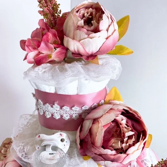Flowers Diaper Cake
